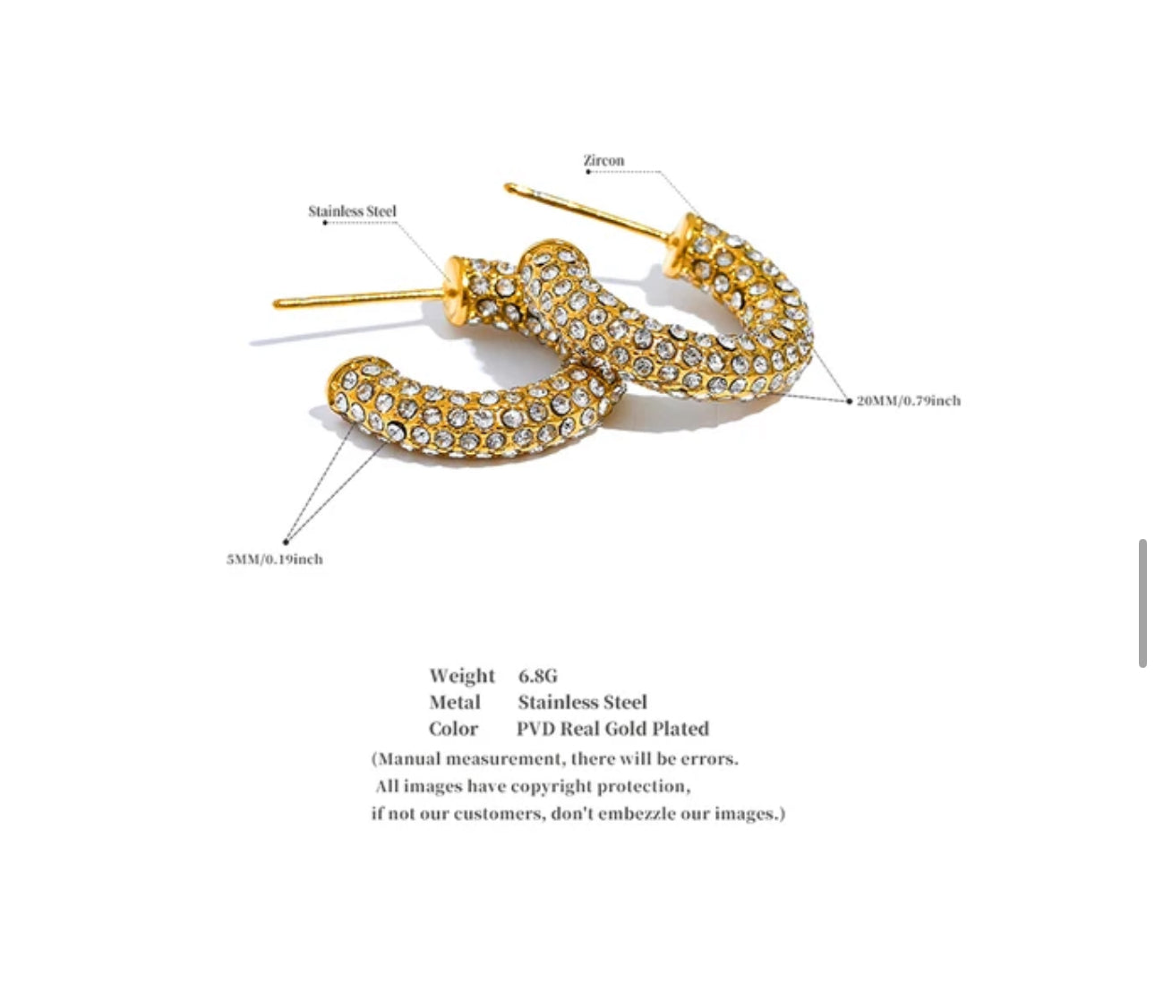 Orecchini C-Loop Shine