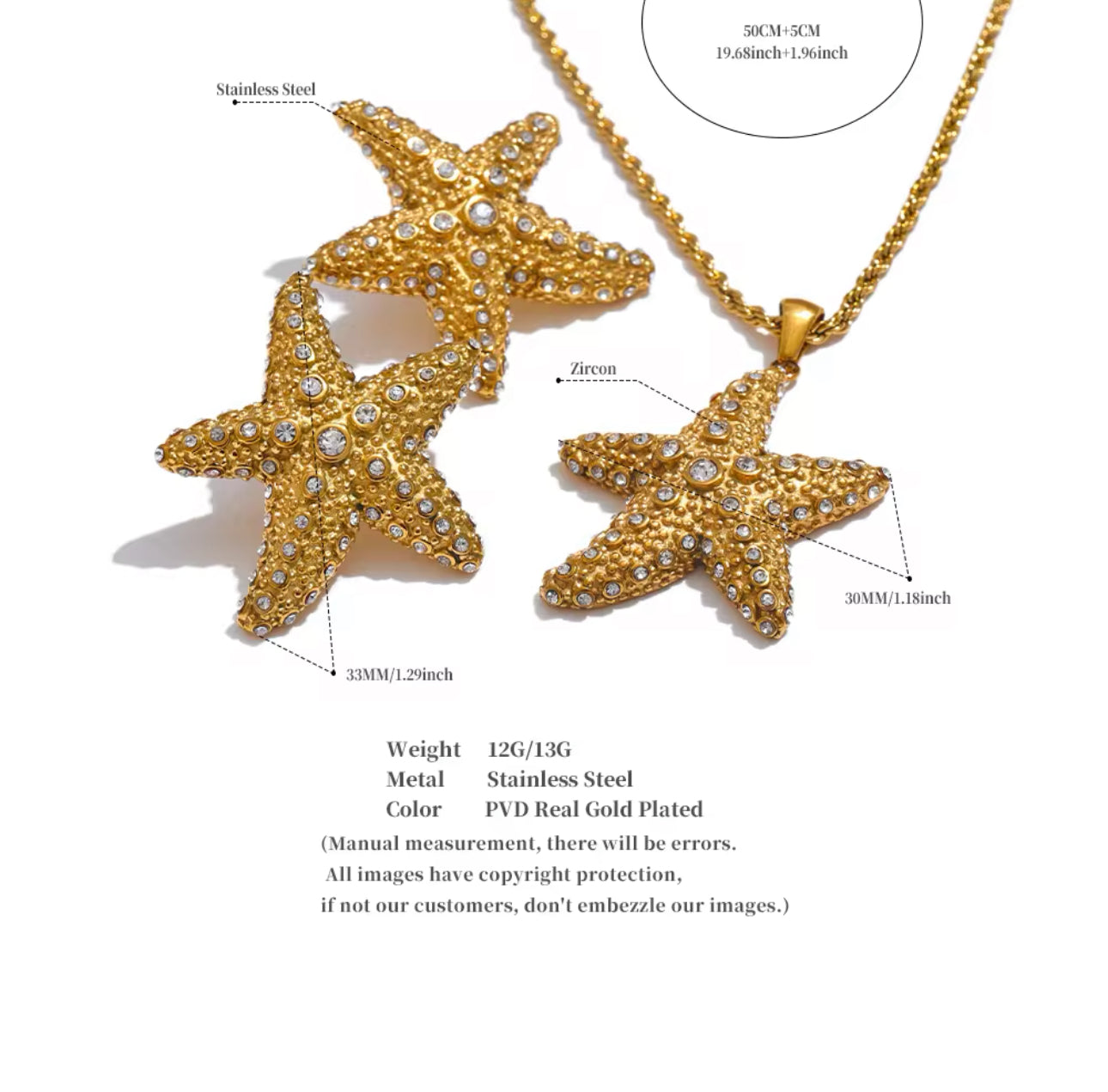 Orecchini Stella Marina Shine