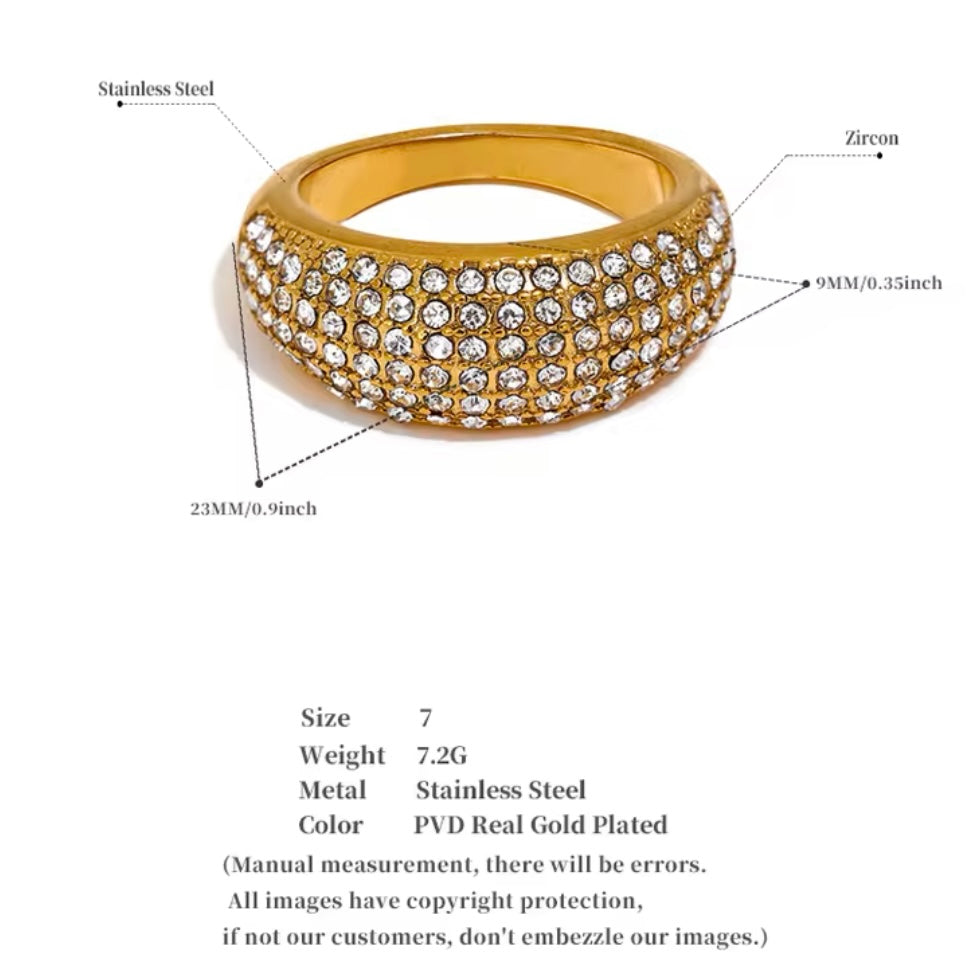 Anello Valentina pavé