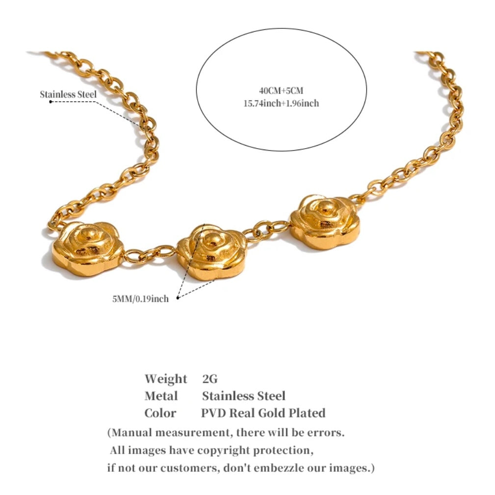 Collana Fiore Di Rosa