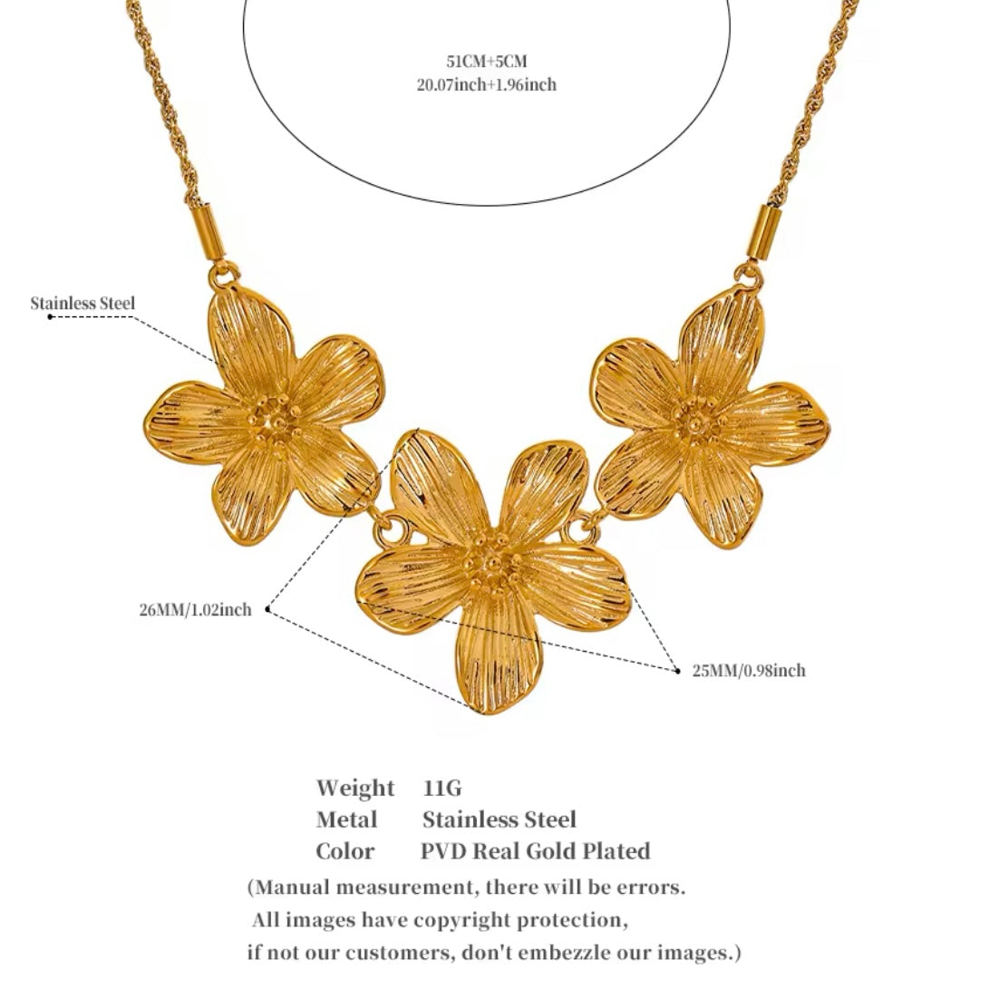 Collana Fiore Di Lino