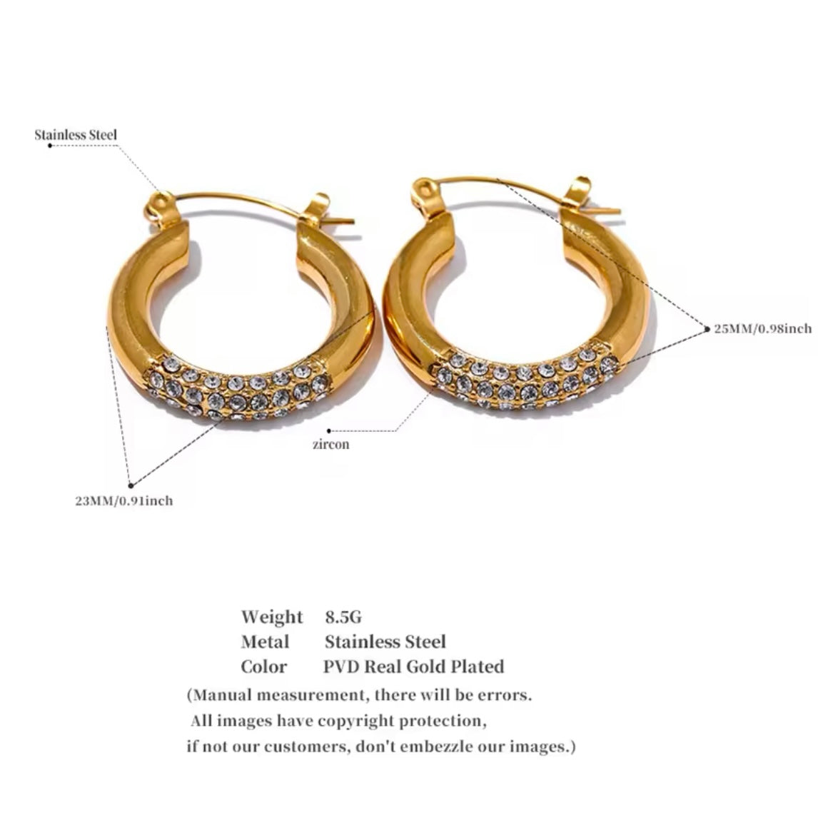 Orecchini Loop Bottom Shine