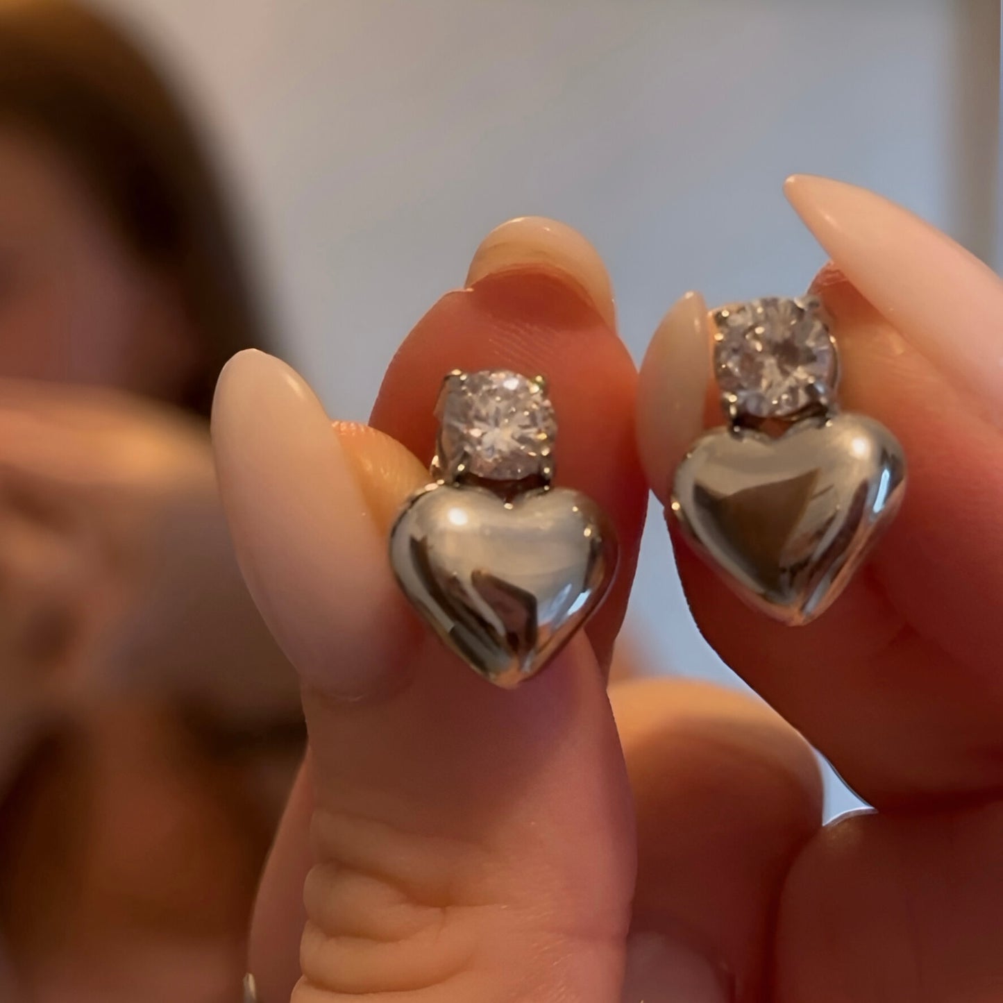 Orecchini Violet heart