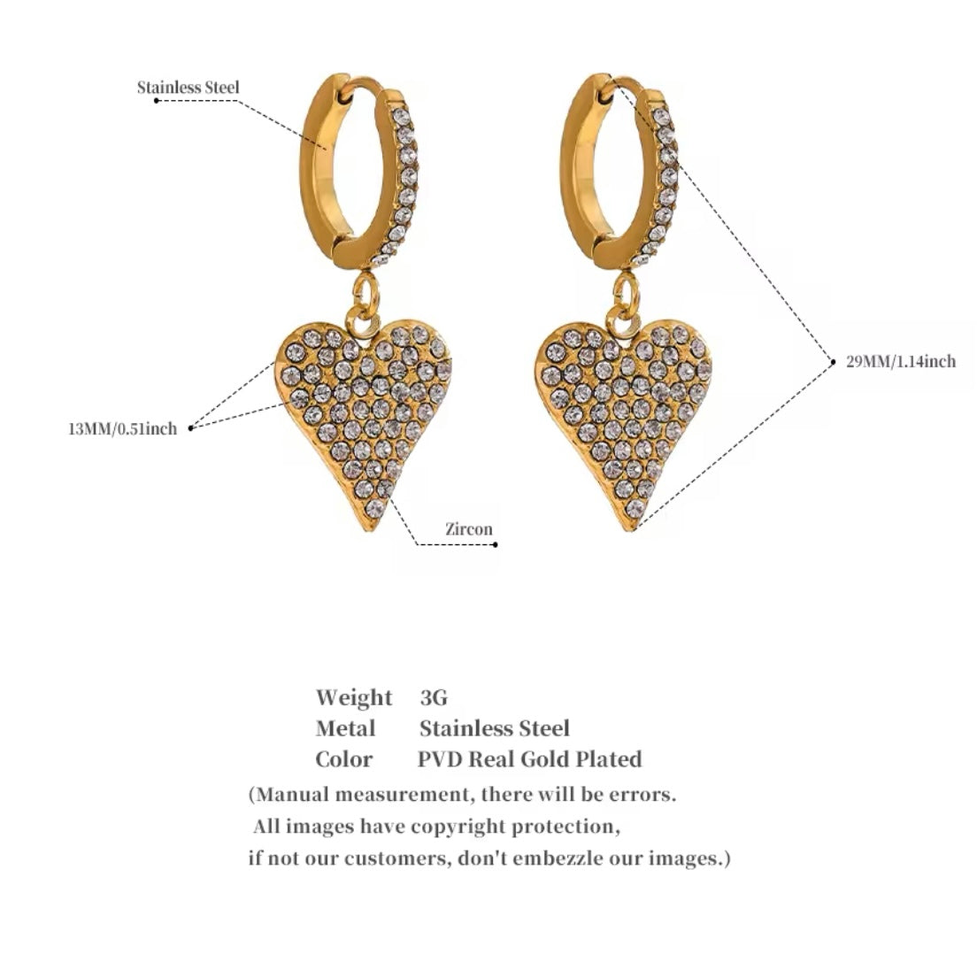 Orecchini O-Swet Heart Shine