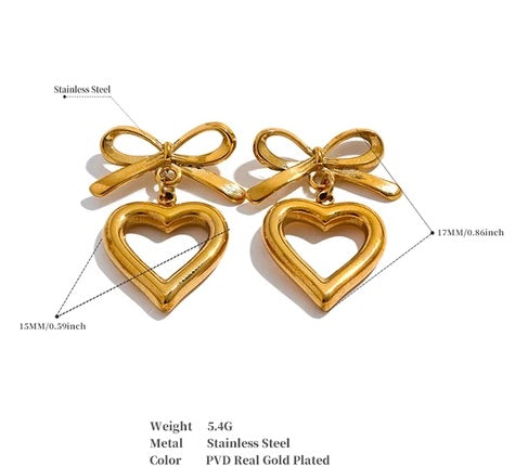 Orecchini Fiocco Heart