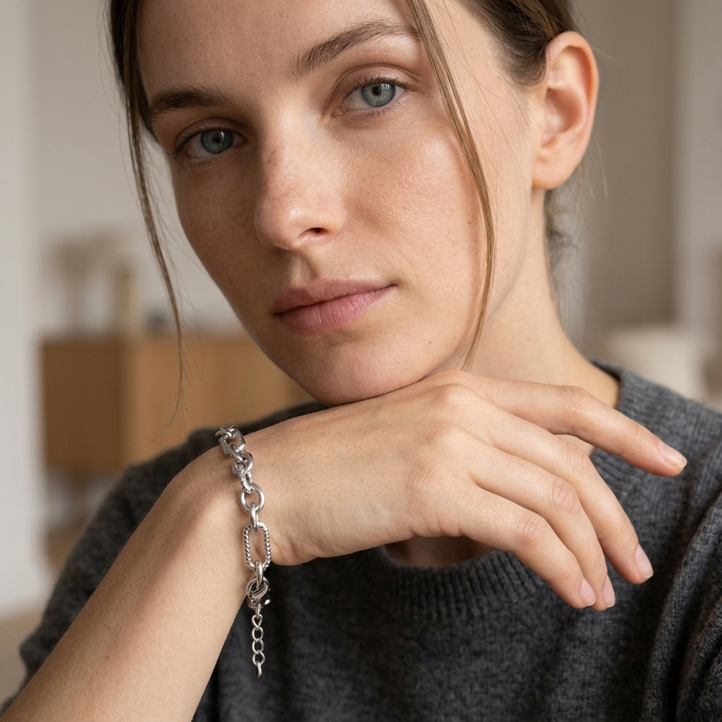 Bracciale Chain Hammered