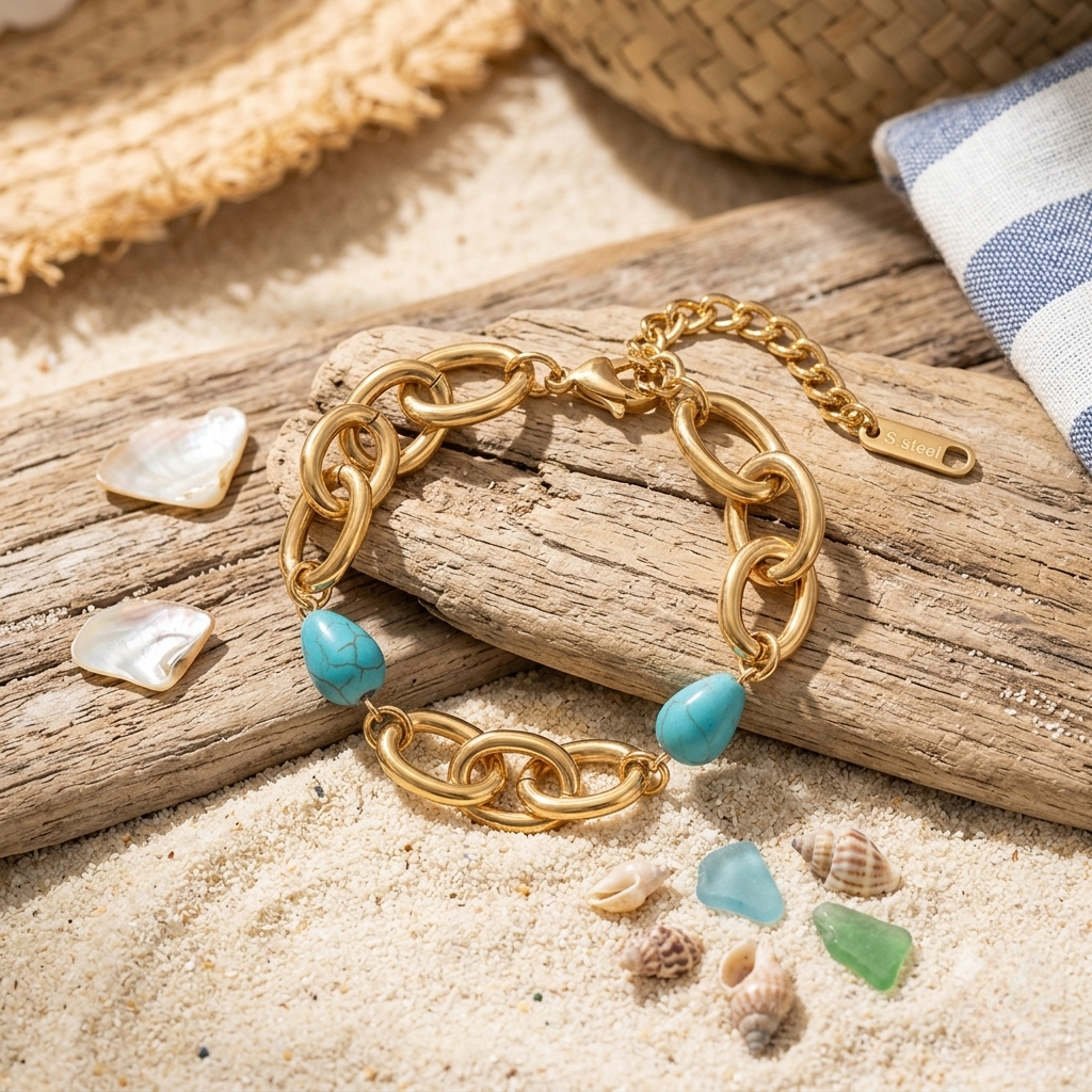 Bracciale Turchese Chain