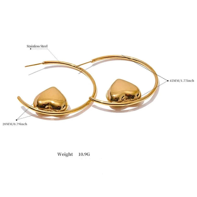 Orecchini C-Heart Bold