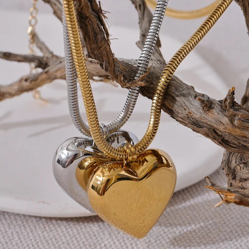 Collana Snake Heart Bold