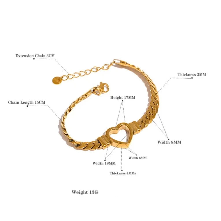 Bracciale Heart Chain