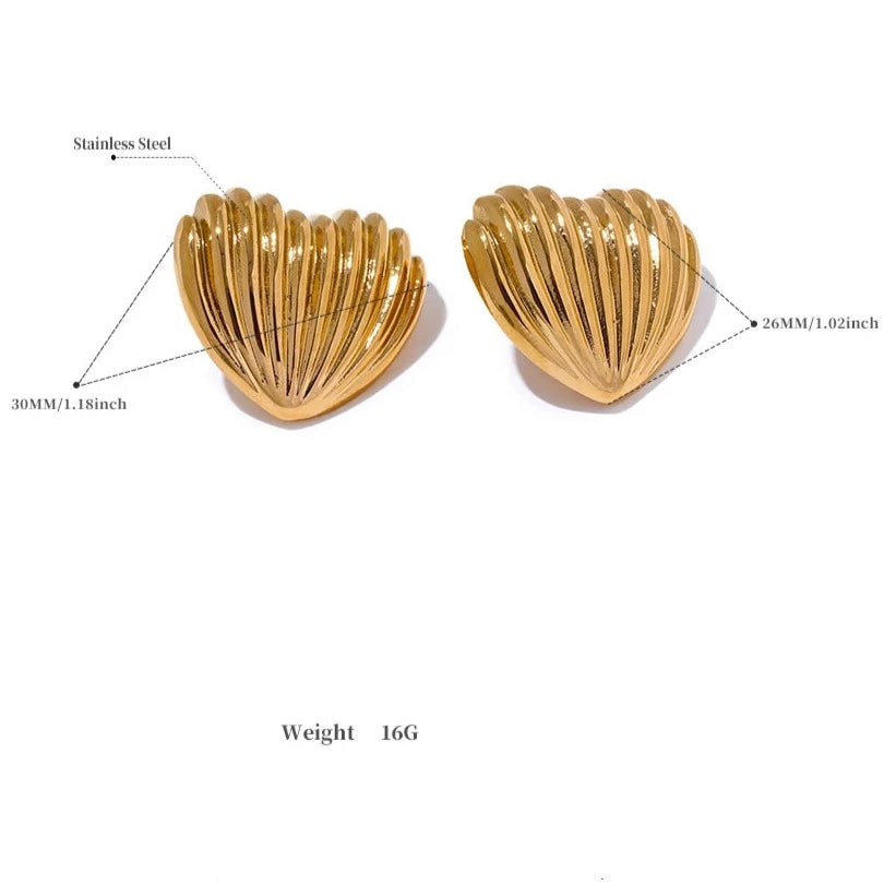 Orecchini Heart Stripes