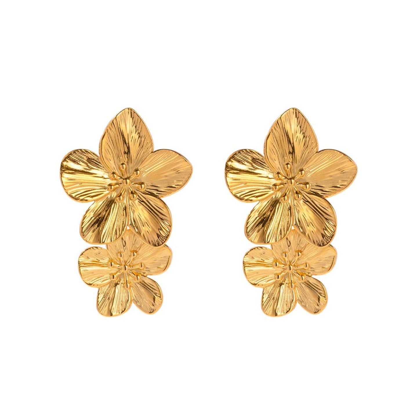 Orecchini Fiore di Lino Double