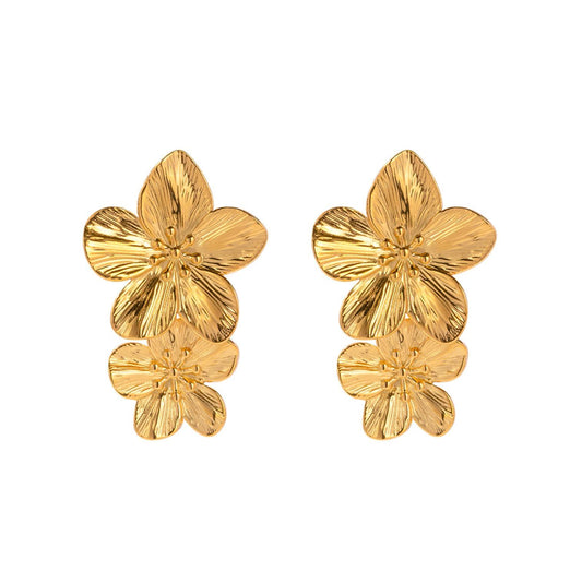 Orecchini Fiore di Lino Double
