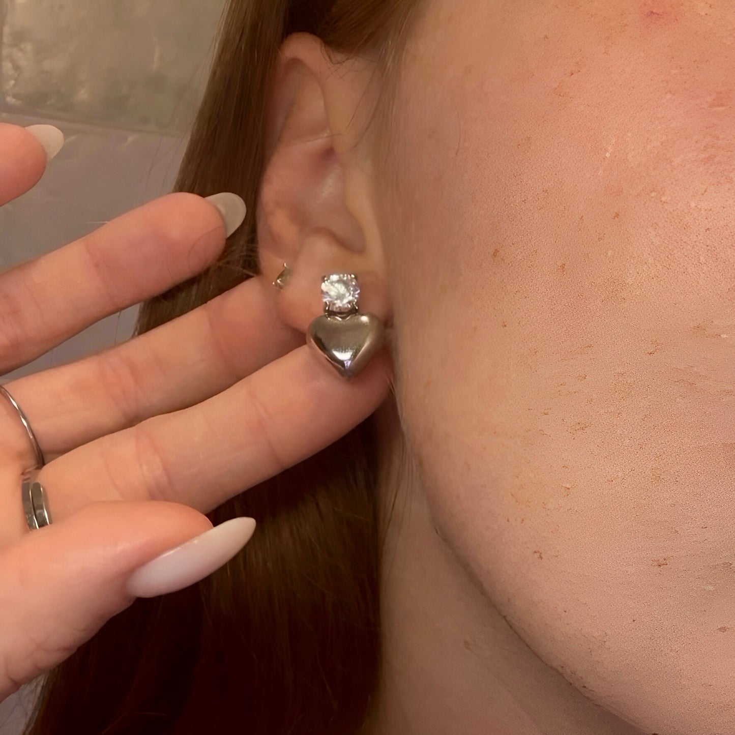 Orecchini Violet heart