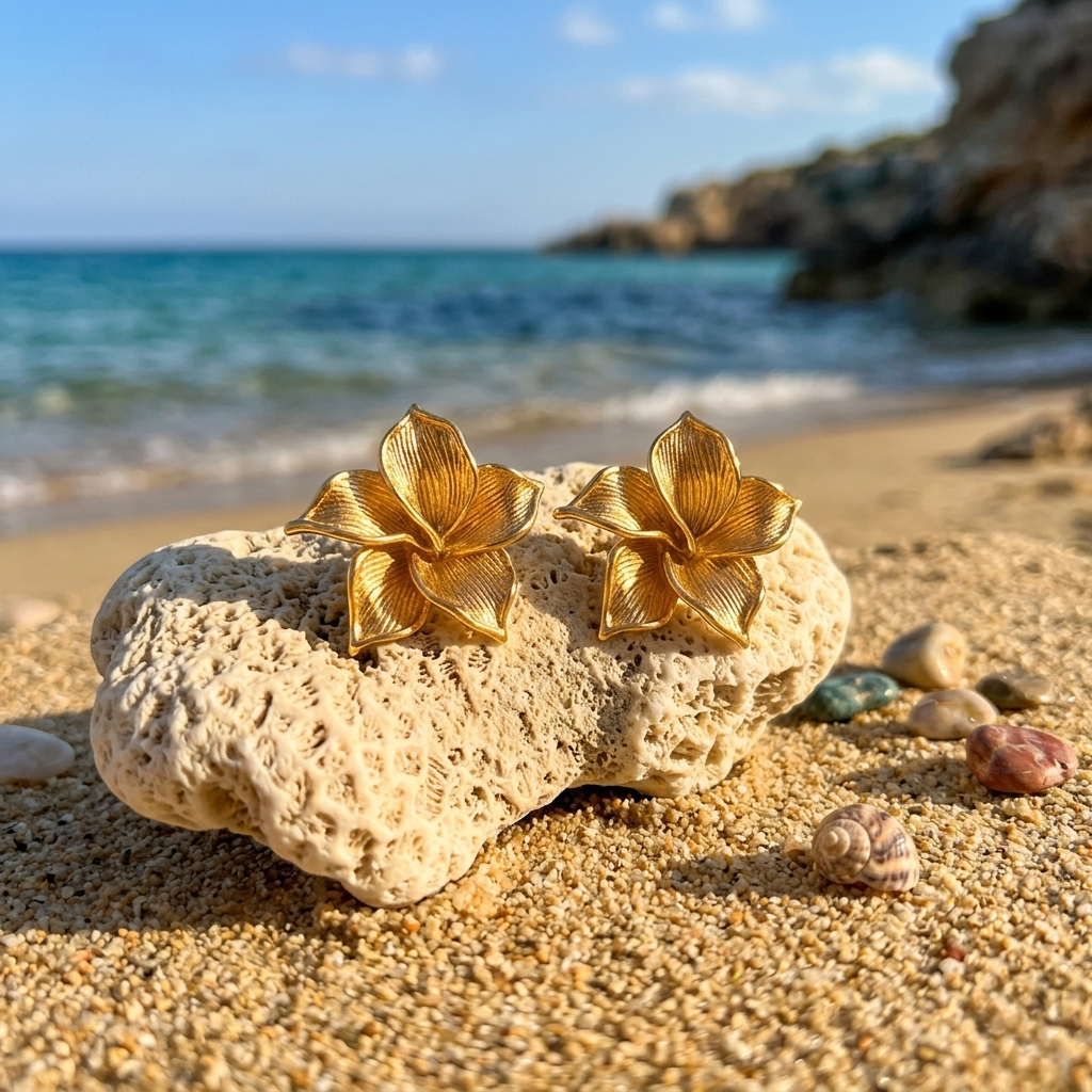 Orecchini Fiore di Plumeria