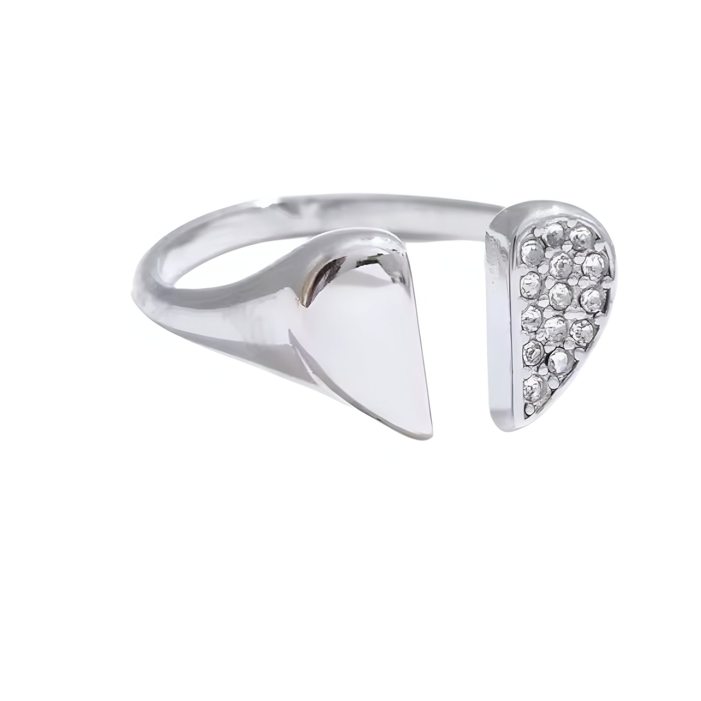 Anello Half Heart Shine
