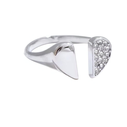 Anello Half Heart Shine
