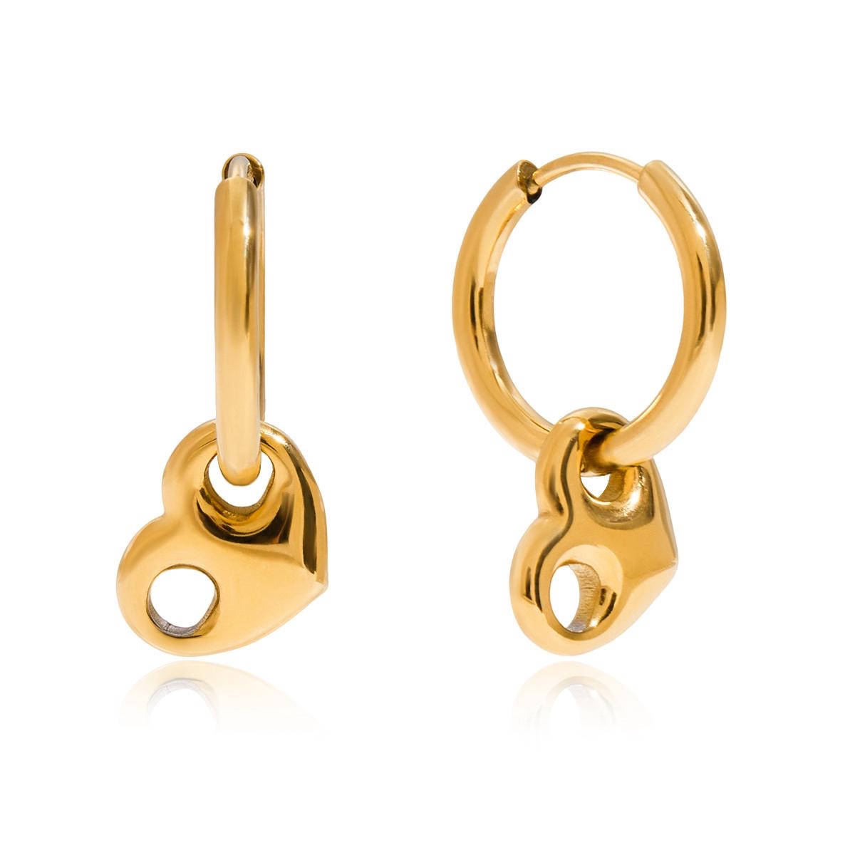 Orecchini O-Heart Chain